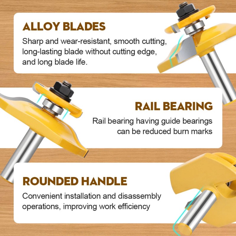 XCAN 1pcs Lock Miter Joint Router Bits 1/2-Inch Shank Wood