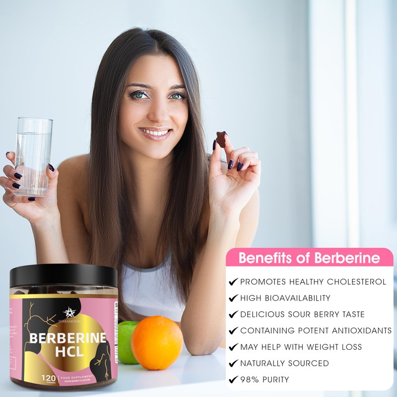 Berberine HCL 98% 2000mg, 120 Gummies, 60 Day Supply, Sour