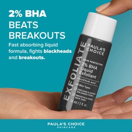 Paula's Choice SKIN PERFECTING 2% BHA Liquid Exfoliant - Face Exfoliating Peel Fights Blackheads & Enlarged Pores - for a Healthy Glow - with Salicylic Acid - Combination & Oily Skin - 236 ml