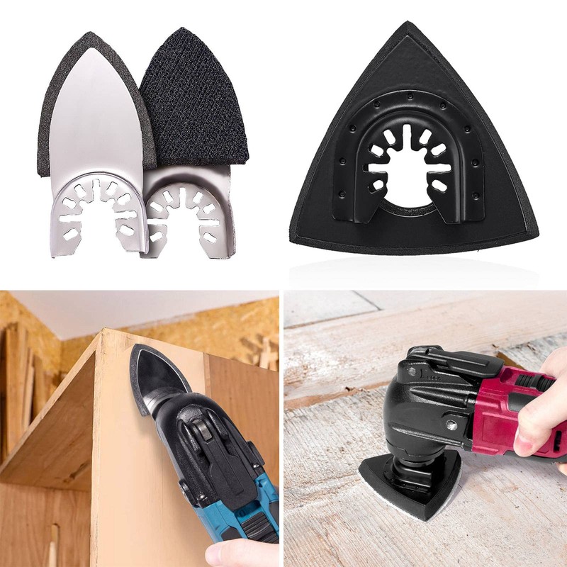 Litorange 123 Pcs Oscillating Tool Sanding Triangular Finger Pads Kits,