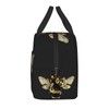 JIMOWANG Bee Black Portable Lunch Bag Compact Tote Bag Reusable
