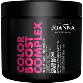 Joanna Professional Farb-Toner Tönungs-Conditioner in Rosa-Grau für das Haar - mit Mikroprotein - dauerhafte Farbtoning - Locken-Glanz & warme Farbe Pink - 500 g