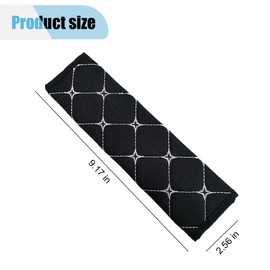 LAINLOY 2PCS Car Seat Belt Cover, Cotton Linen Car Safety Seat Belt Pads, Harness Shoulder Pads Protect Your Neck, Universal Car Strap Protection Accessories for Cars, Trucks, SUVs (Black＆White)