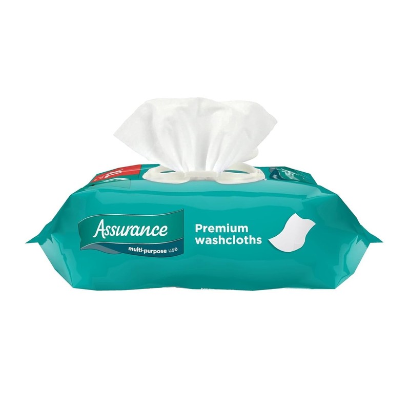 Assurance Wipes for adults - Premium Disposable Washcloths XL 96