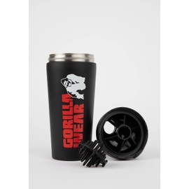 GORILLA WEAR Metal Shaker 740ml - Black | Premium Shaker | Large Capacity | Sleek Design O.S