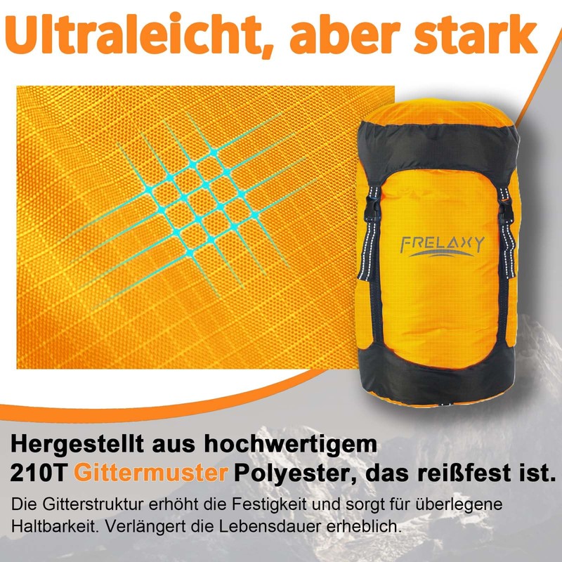 Frelaxy Compression Sack, 60% More Storage Space! 11L/18L/30L/43L/49L Waterproof &