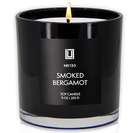 Lulu Candles | Smoked Bergamot | Smells Smokey and Citrusy | Luxury Scented Soy Jar Candle | Hand Poured in The USA | Highly Scented Long Lasting (9 Oz.)