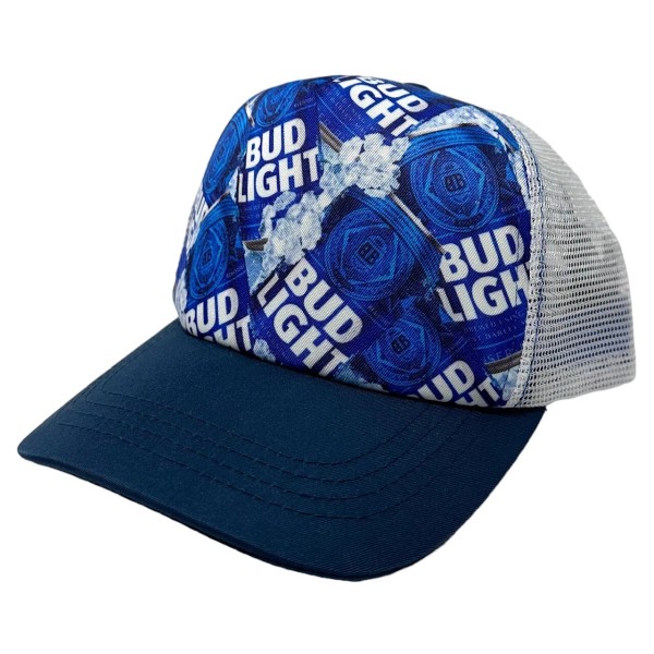 Budweiser Bud Light Beer Men's Graphic Print Foam Trucker Hat