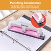 PaperPro 2188 Ribbon Compact 3-Hole Punch, pink