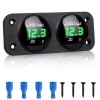 eleflorida Dual Voltmeter 12V Marine Boat Car RV 2 Hole