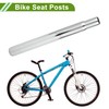 HOPESPANNER Universal 25.4x250mm Silver Tone Bicycle Seatpost Durable Bicycle Saddle