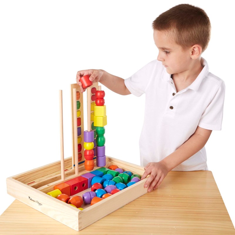 Melissa & Doug Bead Sequencing Set with 46 Wooden Beads