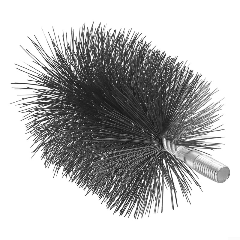 4 inch Chimney Brush, Round Steel Wire Fireplace Flue Pipe
