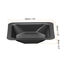 PATIKIL 10 Pack Square Boat Scale Tray Weighing Boat Plastic Small Powder Dispenser Measuring Mixing Black