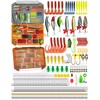 pullther 380 Pcs Fishing Lure Mixed Set, Including Spinner, Casting
