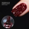 Xeijayi 1pc Sparkling Red Rhinestone Gel Nail Polish Me105 Red