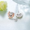 Yorkie Earrings 925 Sterling Silver Yorkie Gifts Cute Animal Puppy