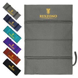 REXZONO Folding Sit Mat - Waterproof, Moisture-Resistant, Portable Sitting Cushion. Thermally Insulated Seat Pad for Outdoor Camping, Hiking, Picnics, Fishing, Parks (Grey, Large)