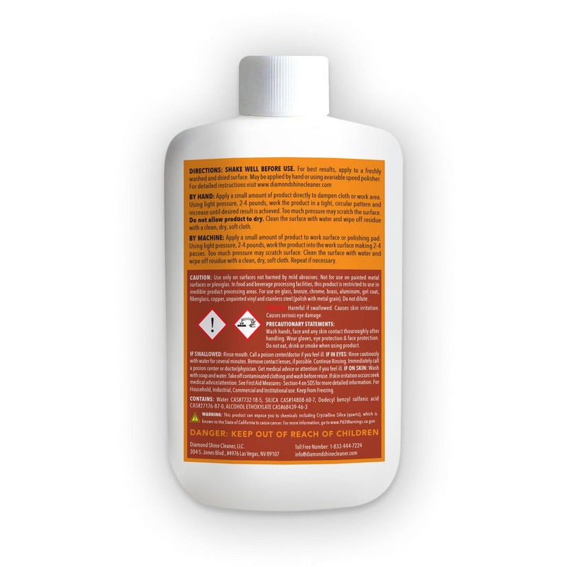 Diamond ShineProfessional Hard Water Cleaner - Lime, Calcium, Rust, Water