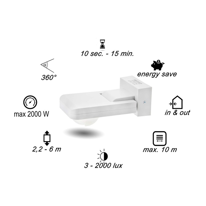 Huber Motion 6 360° Motion Detector, Highly Sensitive with 3