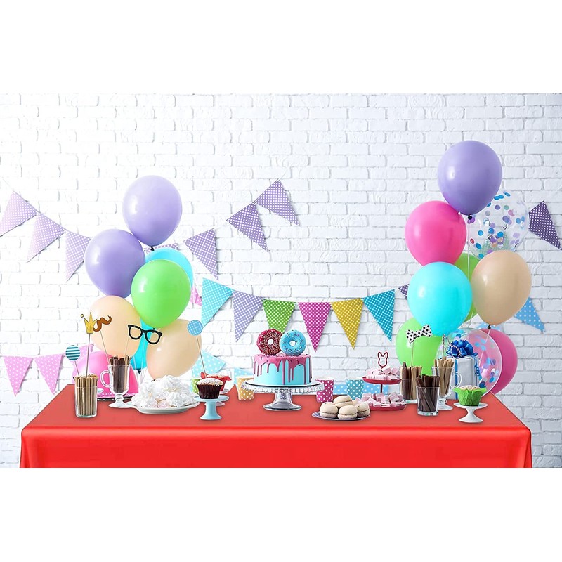 DecorRack 6 Pack Rectangular Tablecloths BPA-Free Plastic, 54 x 108