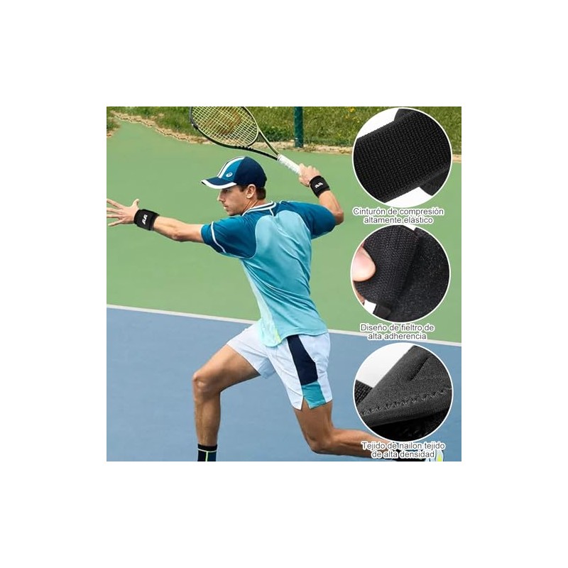 2pcs Muñequera Deportivas Transpirable, Muñequeras de Soporte