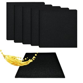 FEICHANGHAO 5 Pcs Oil Drain Splash Pad, 22'' Square No Splatter Pad Oil Splash Pad Fits Most Oil Drains Anti Splash Oil Change Mat for Car Changing Oil Transmission Drain Pan