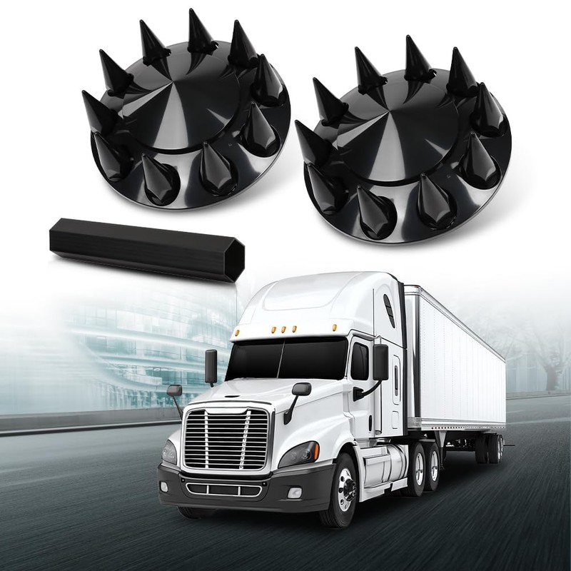 LQI Front Wheel Covers Hub Axle Cover 33mm Spiked Screw-on