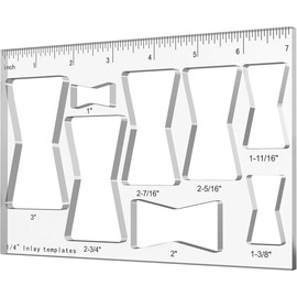 8 in 1 Router Template for Woodworking, Router Jig Bowtie Template, Bowtie Router Template Jig Kit, Butterfly Inlay Template Decorative - Size: 2 Pack Circle&Grommet