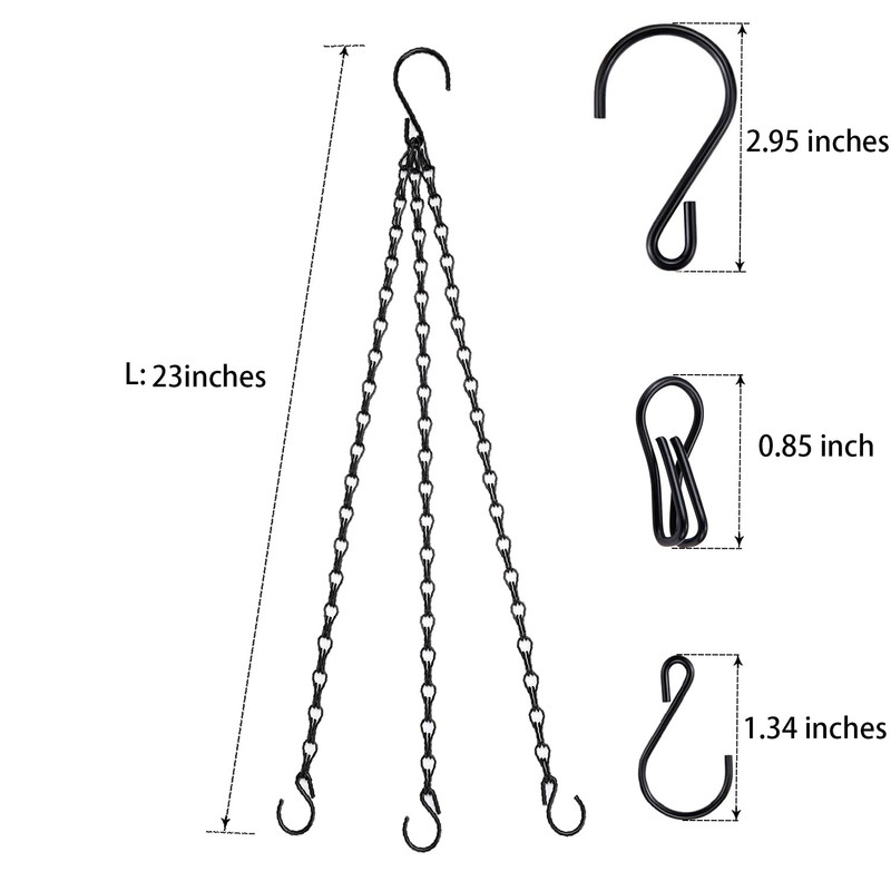 Hanging Baskets Chains 23 Inches 3 Leads Hanging Chains Flower