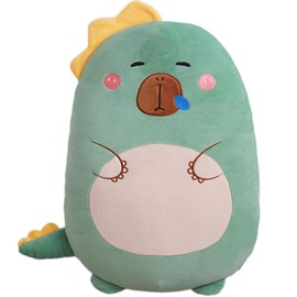 Dinosaur Capybara Pillow Kawaii Dinosaur Plushies Stuffed Plush Toy Hugging Pillow 17.71inch Cute Capybara Body Pillow for Kids(Capybara,Dinosaur)