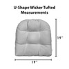 RSH DECOR: Sunbrella Tufted Wicker U-Shape Cushions Set of 2