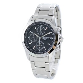 Seiko SND309P Wristwatch, Men's, Women's, Waterproof, Date Display, Chronograph, Bracelet Type