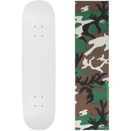 Moose Skateboard Deck Blank Dipped White 8.5" Camo Grip