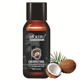 Coconut Oil Hair Anti-Hair Loss for Dry Hair, 30 ml, 100% Natural Coconut Hair Oil, Serum Shine and Moisture for Women and Men, Coconut Oil for Hair
