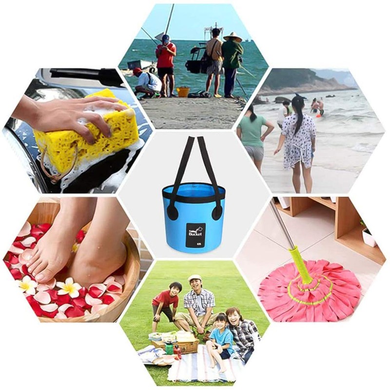 SVUPUE Collapsible Bucket, Folding Water Bucket, Multifunction Folding Bucket for