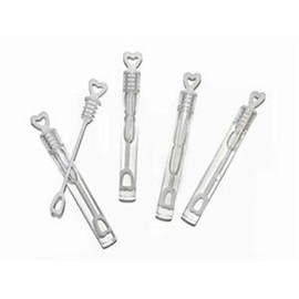 Wedding / Party Bubble Tube - Heart Top Wand - Confetti Alternative (12)