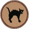 Patchtown Black Cat Patrol Patch - 2" Round Embroidered Patch - Sew-on