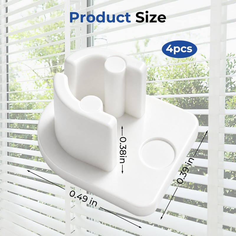 4 pcs Shutter End Caps, Tilt Bar End Fits for