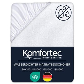 Komfortec Soft Mattress Protector 90 x 200 cm Breathable and Soft Mattress Protector Cover Oeko-Tex Certified Comfortable and Durable