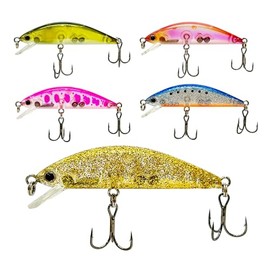 ルナヒサノ ルアー シンキングミノー55S 全5色 STORMY LURE'S 55mm 4.6g プラグ (クリアピンクヤマメ)