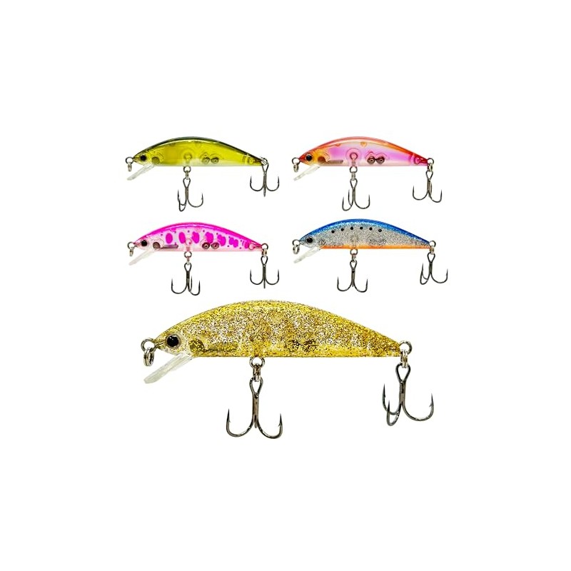 ルナヒサノ ルアー シンキングミノー55S 全5色 STORMY LURE'S 55mm 4.6g プラグ (クリアピンクヤマメ)