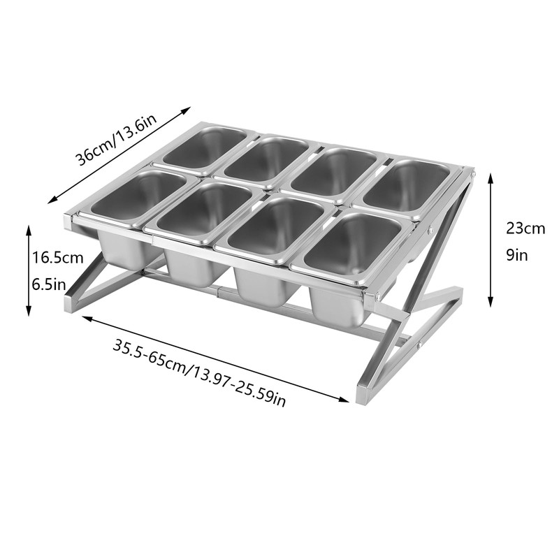 SNKOURIN Expandable Spice Rack Shelf, Stainless Steel Organizer Stand with