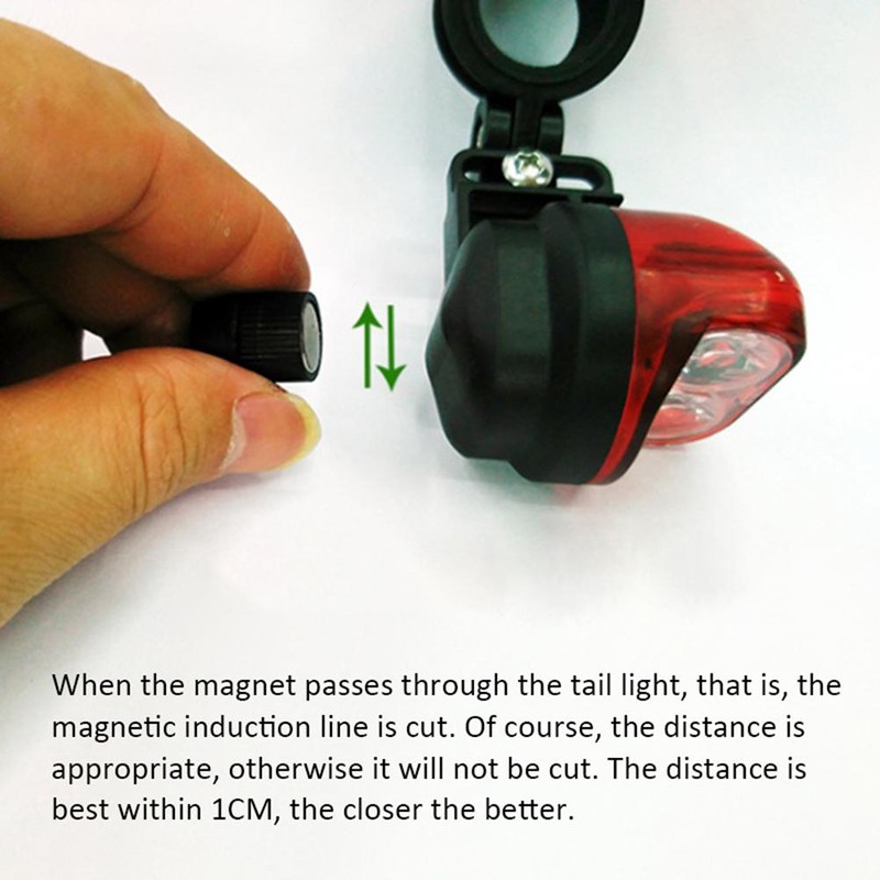 Bike LED Tail Light Self Powered Magnetic Induction Bike Light