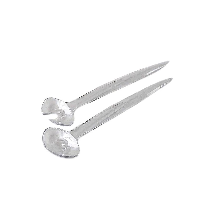 Tupperware Eleganzia P 19021 Salad Servers Gripper Transparent Salad Cutlery