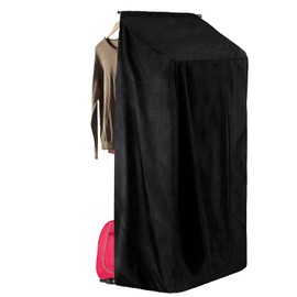 Privacy Curtain for Dance Bag Suitcase Portable Changing Room Black Three Sides Privacy Curtain Without Rack Privacy Partition Screens for Dancer Backstage Accessories, Camping, Window Shades (Black)