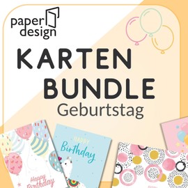 paper design 36 Birthday Postcards – Birthday Card Set with Lovely Motifs – Birthday Cards – Multipack – Climate Neutral Produced Greeting Cards in 10.5 x 14.8 cm