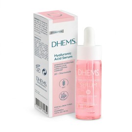 DHEMS Hyaluronic Acid Serum with Bamboo & Oat, Barrier Repair Hydration Formula with Vitamins B3 & B5 for Firmness, Elasticity & Smoother Skin, 1.01 fl oz