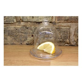 West5Products Glass Cloche Bell Jar With Glass Base H 10cm - Mini