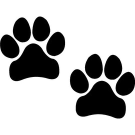 Paw Prints, Black, I Make Decals™Pawprints, Paws, Dog, Puppy, Pup, Mutt, Canine, Print, Car, Auto, Wall, Locker, Laptop, Notebook, Netbook, Vinyl, Sticker, Decal, Label, Placard, Black